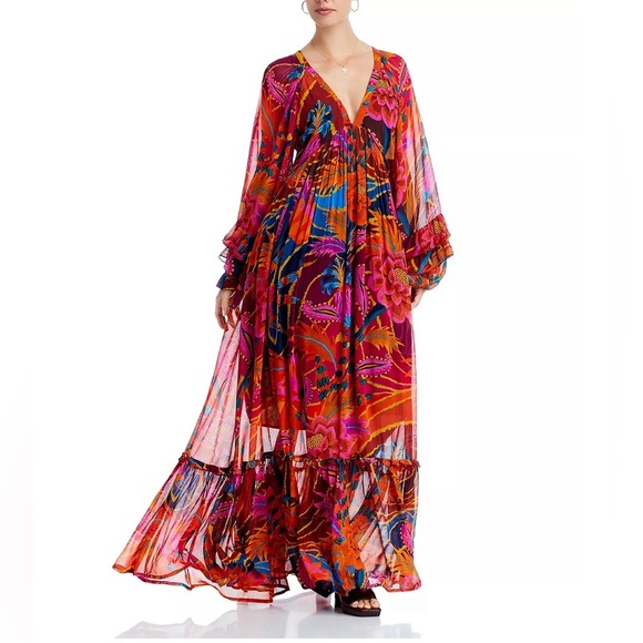 FARM Rio
Vintage Wave Long Sleeve Maxi Dress size S - Picture 2 of 5